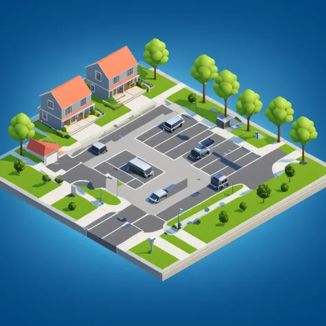 isty01 style. isometric <lora:isometric_isty01_style:1>
realistic
Quiet suburban street and sunset, Silver background,
detailed, professional, slick, 3d, unreal engine, render, ray tracing,
high quality, masterpiece, highres,