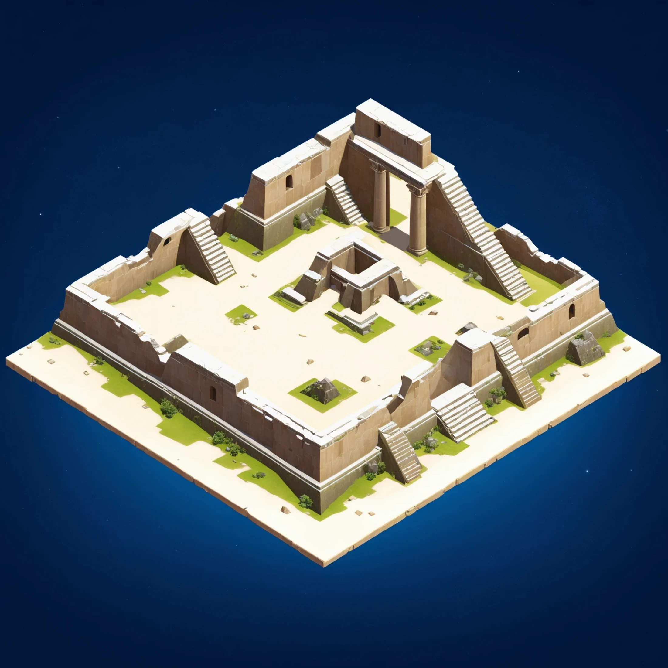 isty01 style. isometric <lora:isometric_isty01_style:1>
real life
Ancient ruins under starry sky, White background,
detailed, professional, slick, 3d, unreal engine, render, ray tracing,
high quality, masterpiece, highres,