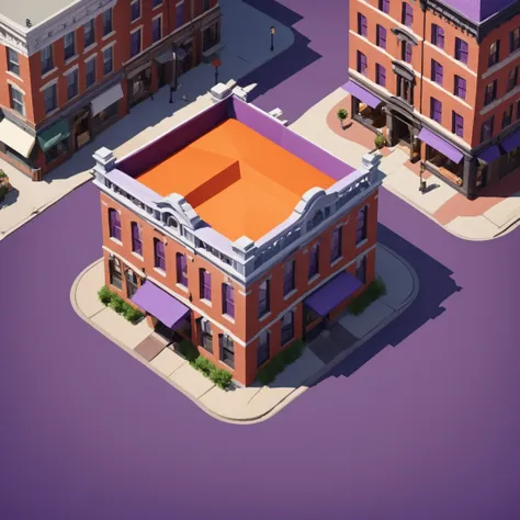 isty03 style. isometric <lora:isometric_isty03_style:1>
realistic
Historic downtown and brick buildings, Violet background,
detailed, professional,  slick, 3d, unreal engine, render, ray tracing,
high quality, masterpiece, highres,