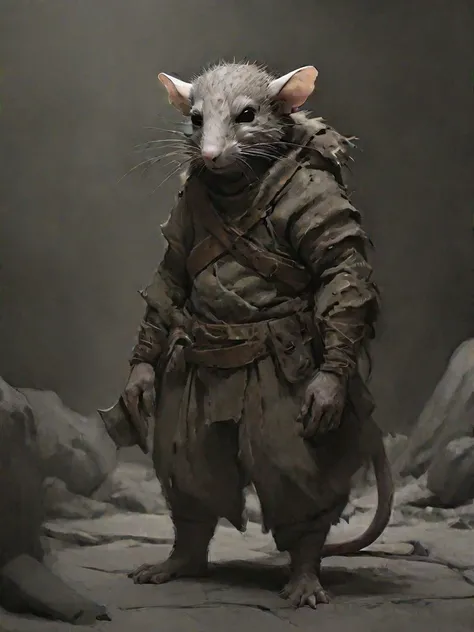 1boy, fat, <lora:Charasilhouette-V1-000004:1.0> charasil style <lora:RPGRatFolkXL:0.6>, RPGRatFolk, rat, warrior, dangerous, deciduous,fantasy, explorer, full body, silhouette, sketch, <lora:offset_0.2:1.0> <lora:RPGOrcXL:0.3> RPGOrc , dark background, simple background, hdr, chara design, concept