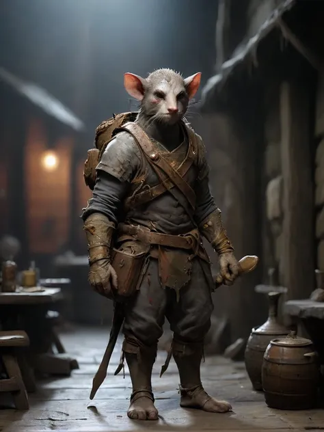 <lora:Charasilhouette-V1-000004:1.0> charasil style <lora:RPGRatFolkXL:0.4>, 1boy, RPGRatFolk, rat, warrior, dangerous, deciduous,fantasy, (large backpack:1.2, full of objects), explorer, full body, silhouette, sketch, in a tavern<lora:offset_0.2:1.0> <lora:RPGOrcXL:0.8> RPGOrc , grey background, (simple background:1.4), hdr, chara design, concept, from above,( holding a stylised metallic spoon:1.3), bloody covered