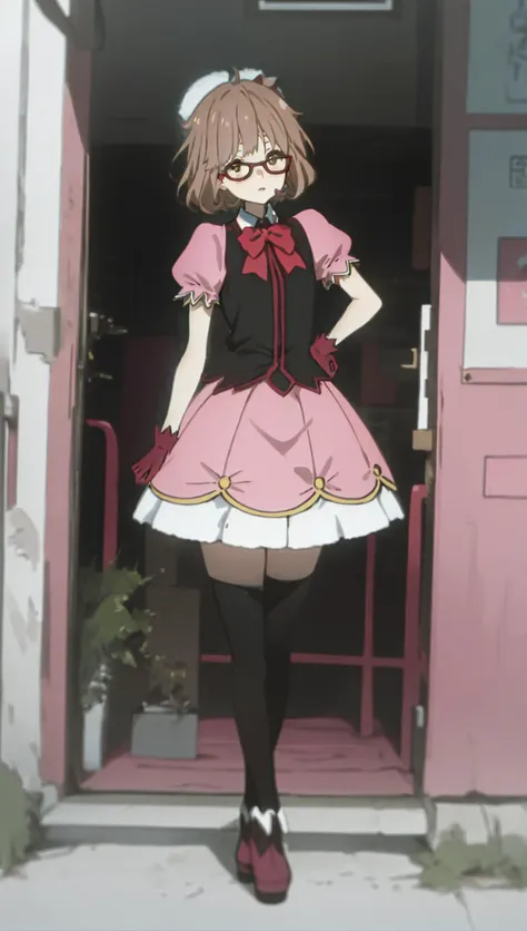 ((((ultra illustrated style:1.0)))),best quality,best animated,masterpiece,ray tracing, global illumination,idol clothes,1girl, solo, standing, looking at viewer,outdoors, full body, <lora:Kuriyama Mirai idol clothes summer clothes:1>
