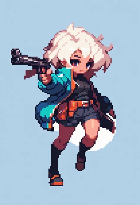 1girl, full body, solo, no background, white hair, bomber jacket, short hair, shortstack, from side, p90 gun, aiming gun, rifle
<lora:sakuemonq-000011:1>, score_9, score_8_up, score_7_up, score_6_up, score_5_up,