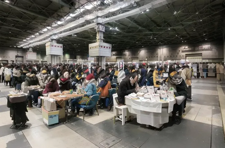 best quality, ultra-detailed, illustration,
comiccity, intex-osaka, multiple boys, multiple girls, indoors, 1girl, dress, scenery, real world location, table, book, chair, sitting
<lora:initexosaka_SD15_V3:1>