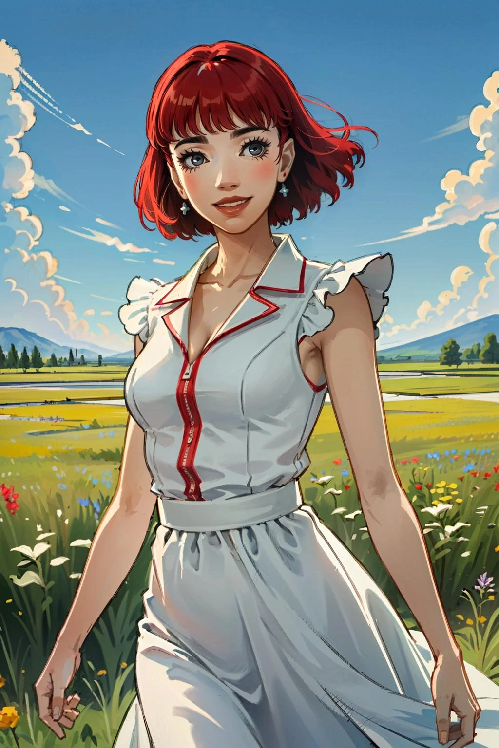 ((ultra detailed, masterpiece, best quality))
<lora:CErica:0.8>
CErica, 1girl, solo, short hair, In a field of wildflowers, wearing a flowing dress, smiling