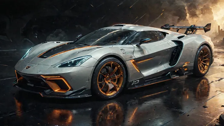 Best quality,masterpiece,ultra high res,advertising,extreme overengineered extreme futuristic scifi super sports car,("KO" sign) <lora:Cyber_Tech:0.8> <lora:InfraBlackholeTechAI:0.9>