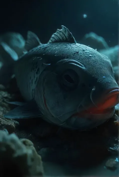 serene (sleeping:1.2) fish, rugged, dusk, water, contagious (yawn:1.2), dark, calm, slumber incoming, realistic, highly detailed, dark, nighttime, backlight, sss, <lora:- SDXL - vntblk_vanta_shapes_V1.0:0.7>