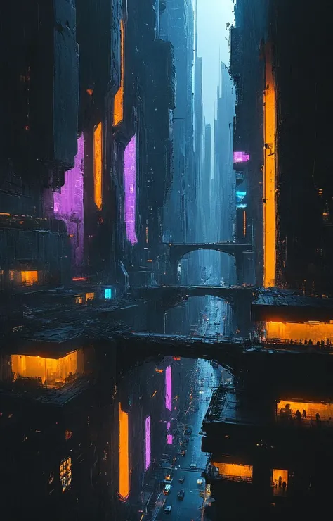 concept art piece that appears sharp and detailed. It showcases a futuristic cityscape viewed from the interior of a large technologically advanced structure. The structure itself is intricately designed with various levels lights and panoramic windows offering a panorama of the city below. The city below is dense with skyscrapers roads and other urban elements, arthw24neon, arthw24neon, <lora:- SDXL - vanta-black_contrast_V3.0:0.8>, <lora:artHW24NEON:0.8>