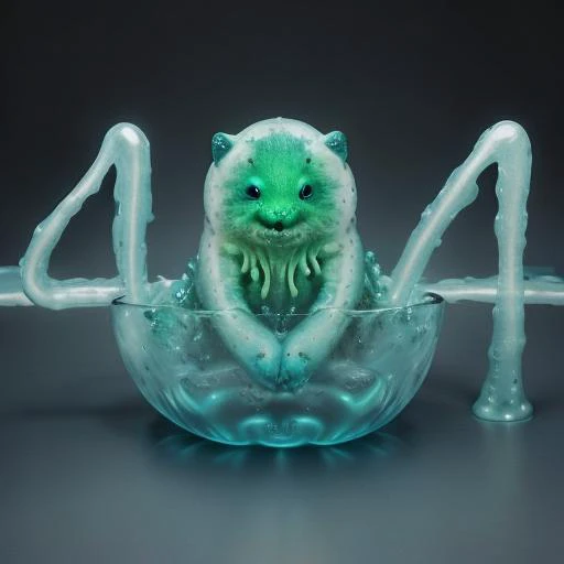 a cute (slime (([monster|creature|animal]))), oozy, translucent