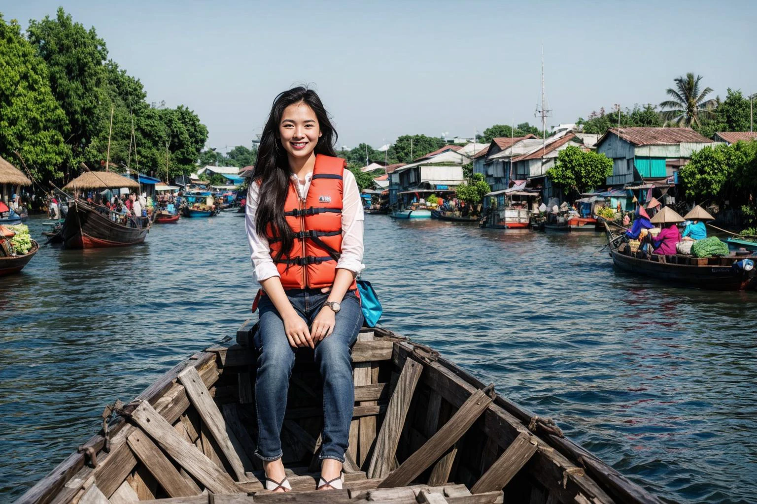 TQ - Cai Rang Floating Market | Chợ nổi Cái Răng | Background LoRA