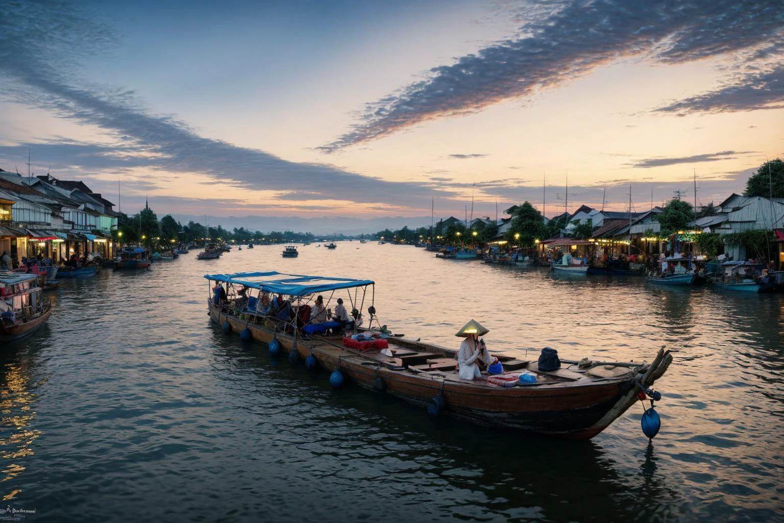 TQ - Cai Rang Floating Market | Chợ nổi Cái Răng | Background LoRA