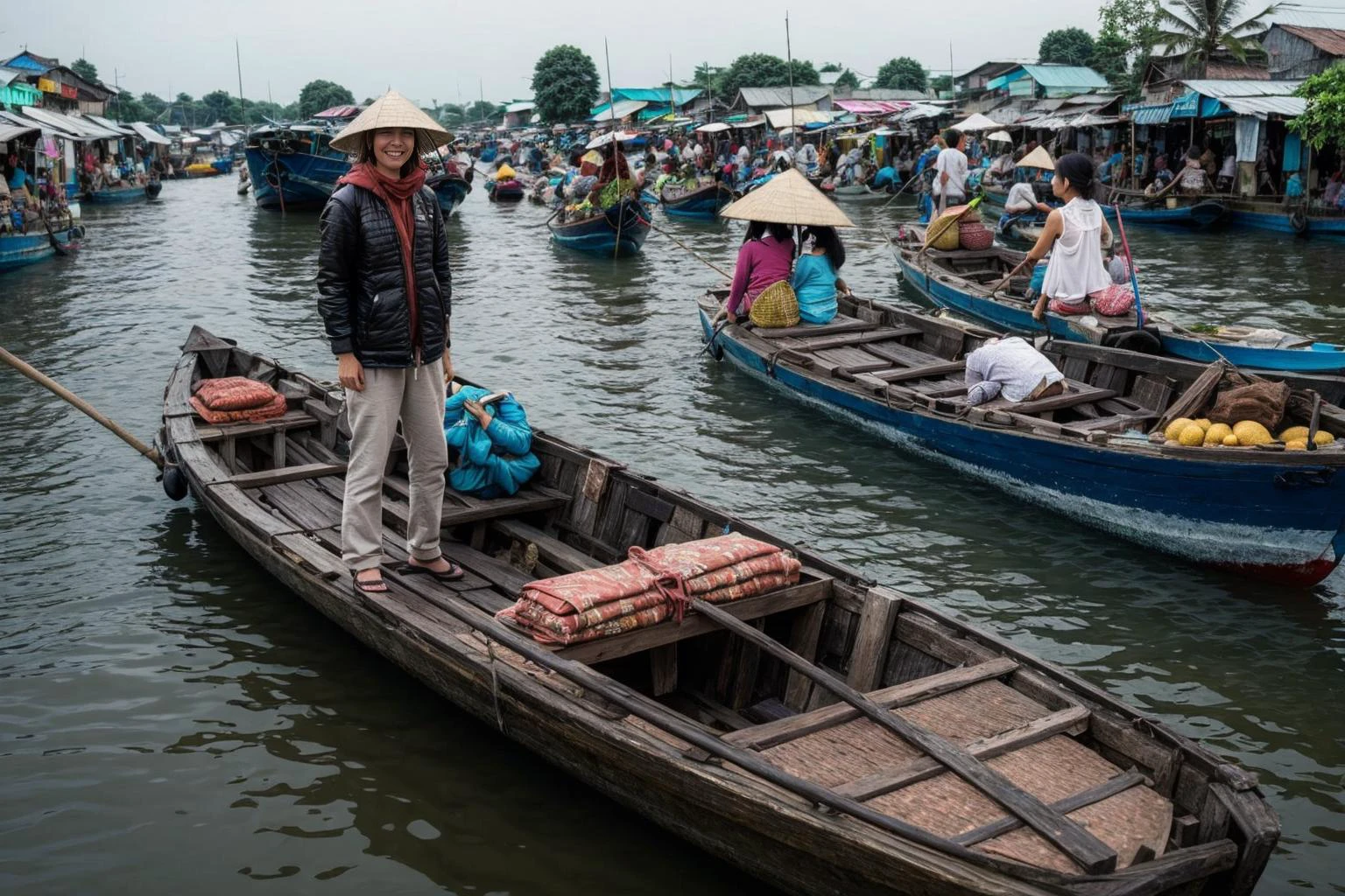 TQ - Cai Rang Floating Market | Chợ nổi Cái Răng | Background LoRA