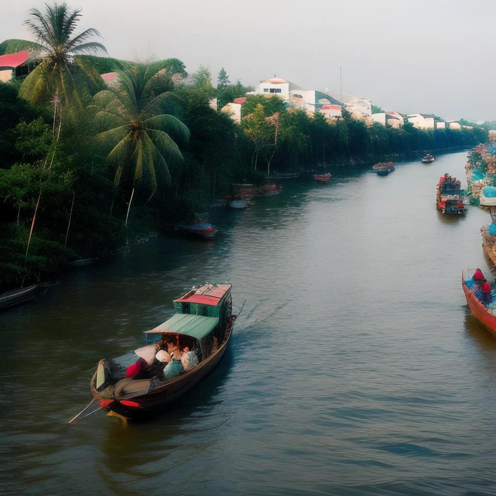 TQ - Cai Rang Floating Market | Chợ nổi Cái Răng | Background LoRA