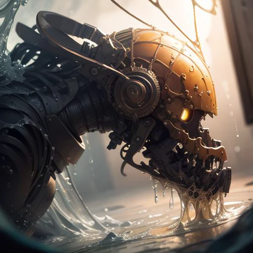 (art by SLPASHTER_3-7000:1.2), ((best quality)), ((masterpiece)), ((realistic)), (detailed), (organic mecha:1.2), OVERMASKED, (SLPASHTER_2:1.2), COBWEBBER, LowAngleView-3000, SEL-FOC, diffuse lighting, fantasy, intricate, elegant, highly detailed, lifelike, photorealistic, digital painting, artstation, illustration, concept art, smooth, sharp focus, absurdres, HDR, art by john collier and albert aublet and krenz cushart and artem demura and alphonse mucha