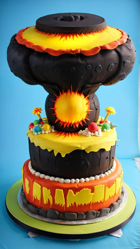 <lora:CakeStyleXL:1> CakeStyle nuclear explosion, custom cake, birthday cake,