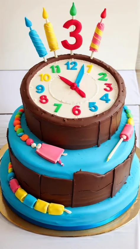 <lora:CakeStyleXL:1> CakeStyle Clock, custom cake, birthday cake,