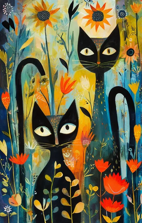 masterpiece,best quality,<lora:tbh199-sdxl:0.9>,illustration,style of Rosina Wachtmeister animals