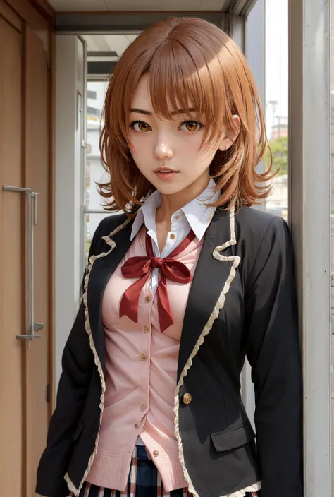 aairoha,medium hair,small breasts, flat <lora:ÐÑики ÐÑоÑ
а OreGairu(aairoha,medium hair,small breasts, flat(school uniform,neck ribbon,collared shirt,blazer,black jacket,open jacket,long sleeves,plaid skirt):0.7>,school uniform,neck ribbon,collared shirt,blazer,black jacket,open jacket,long sleeves,plaid skirt, 1girl, in full growth, best quality, masterpiece, good quality