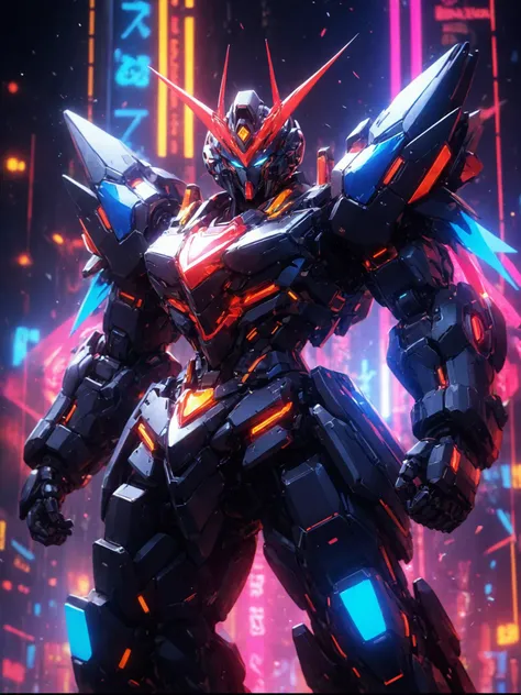 Game Illustration,League of Legends Splash Art,Gundam RX-78An abstract neon design of a glowing,intricate details and neon - colored patterns,set against a dark,abstract background,<lora:p4-nijimecha-000010:0.7>,nijimecha,lolsplashart,<lora:Hyper-SDXL-4steps-lora:0.8>,