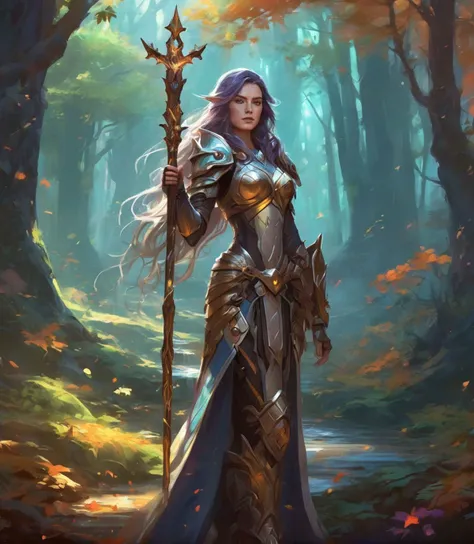 (full height:1.3), a beautiful (ohwx woman:1.1) withAs a Night Elf in World of Warcraft, wearing majestic, ornate armor, standing amidst a mystical, enchanted forest with ancient trees, moonlight filtering through the leaves, holding a glowing staff, poised for battle, vivid colors, high-resolution, 8k quality, detailed landscape, immersive digital painting., inspired by Krenz Cushart, neoism, kawacy, wlop, gits anime,Long wavy hair with a loose, beachy texture., <lora:daisy_lora_sdxl_v1:1>