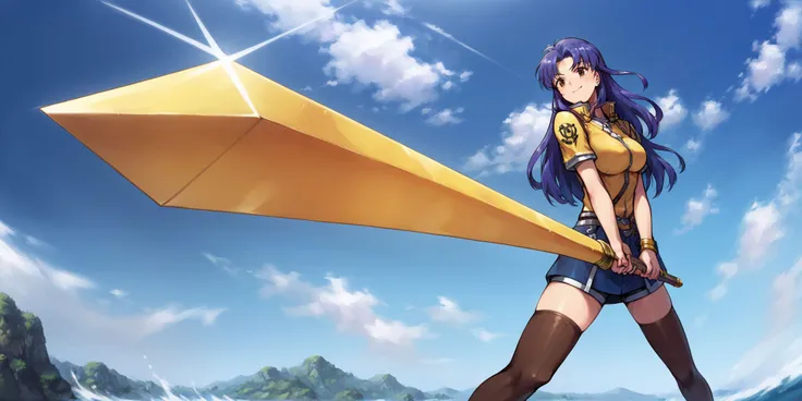 score_9,score_8_up,score_7_up BREAK source_anime,masterpiece,top quality,best quality, 1girl,sunrise stance,holding,holding weapon,holding stick,standing,<lora:pony-sunrise:1>,<lora:SadamotoYoshiyuki_XL_V2:0.8>,,katsuragi misato, (masterpiece, best quality, high quality, highres, ultra-detailed),