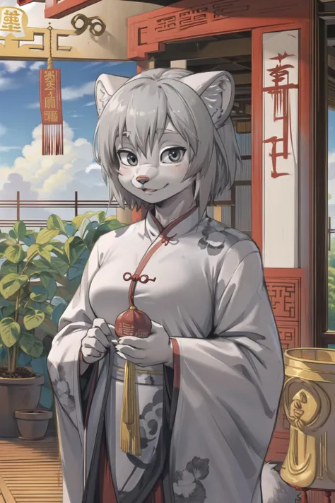 masterpiece, best quality,(furry girl:1.3)hdr,8k,hires,extremely detailed CG unity 8k wallpaper,outline,manul,tusun,indoors
illustration,absurdres,grey hair,cloudy sky,chinese clothes,ancient china temple,looking at viewer,(buddha:1.3) 
<lora:Manul:0.7> <lora:EnvyBeautyMix25:0.6> <lora:EnvyBeautyMix37:0.5>