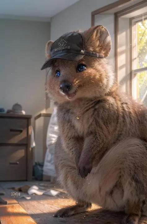 masterpiece, best quality,highres,perfect lighting,4k,hdr,indoors
(quokka:1.1),aidaishu,hat, <lora:quokka:0.8>