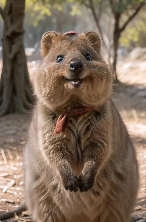 masterpiece, best quality,highres,perfect lighting,4k,hdr
(quokka:1.1),aidaishu,small hat, red scarf
 <lora:finalquokka:0.7>