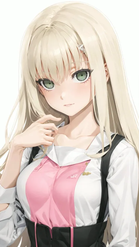 1girl, nightshirt, green eyes, frilled, ((pink)),
<lora:Kannagi Yuuri-000015:0.6>