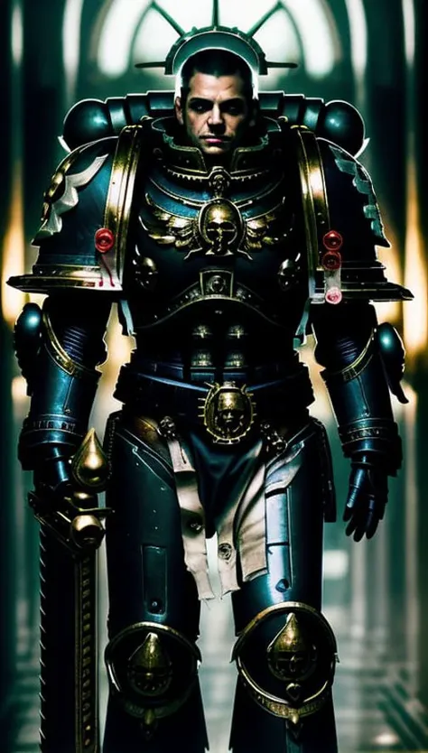 None  <lora:spacemarine:1> masterpiece professional portrait photo of spacemarine style warhammer, metall armour, reflections, polished black armor, scull, <lora:whsororitas_v3:0.45>  epic battle, cinematic still shot, black armor space marine ,, cinematic grain, atomic explosion, gothic architecture ruins, starcraft zergs, detailed metal ornament texts
