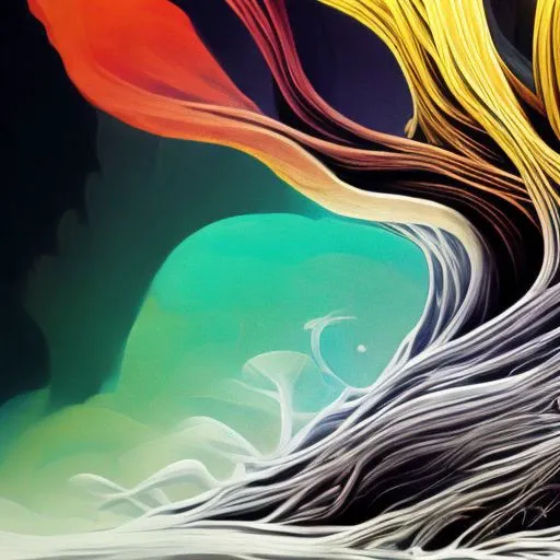 abstract dancing tree roots