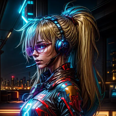 <lora:GamerFashion-rgb-V1:0.7> ,rgb,((headset, )),<lora:AlexandraV1:0.7>,alexandra, 1girl, breasts, blonde hair,red glasses, large breasts, long hair, ponytail, blue eyes,night,city <lora:more_details:1>,