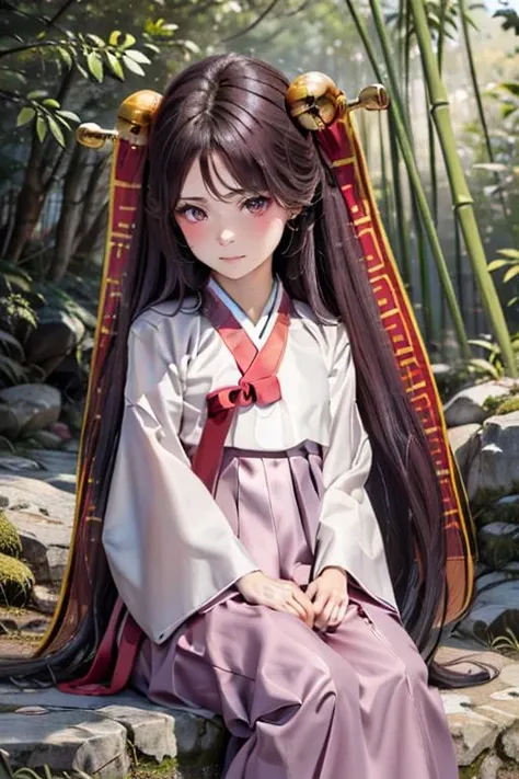 (best quality),(masterpiece), 1 girl, shy, red blush, kind,
Bamboo forest background, sit on the rock,
, hanbok, establishing shot
<lora:ragnarok_sohee_v9:0.8>