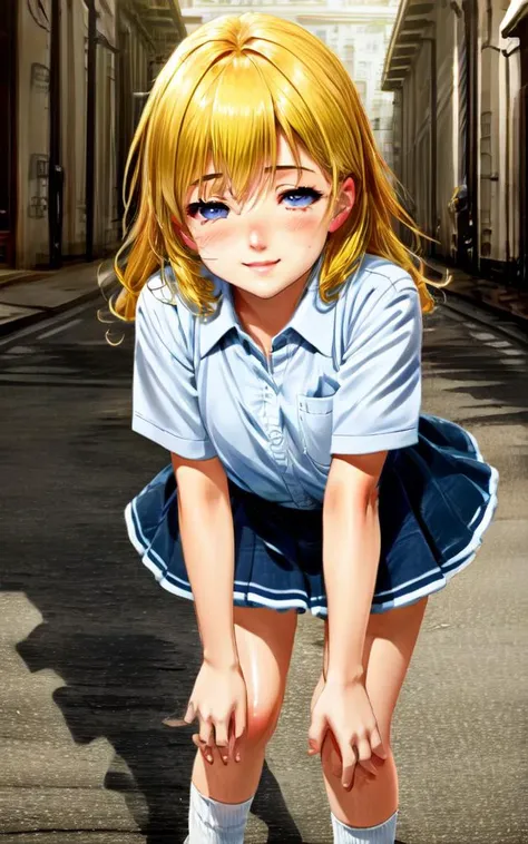 <lora:_redears:1> blush, best quality, high detailed, Faint lips,UC:realistic, cinematic lighting kawaii cute 1girl **** yellow hair indigo eyes, closed eyes smile:1.2 school_Uniform socks monk strap Fullbody , +++ extremely quality extremely detailed deep-silky-healthy-lackwarm-foundational-soft-skin, illustration high resolution, contrapposto glow shine like opal, <lora:_flat2:-0.3:ALL> <lora:_hipoly3DModelLora_v20:0.3:NF> hiqcgbody ++ Faint lips,UC:realistic cute anime face cinematic angle Girl at the front dynamic pose