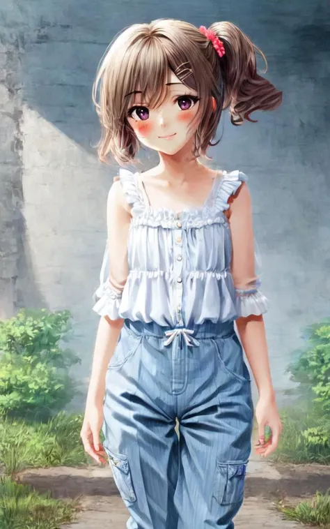 <lora:_redears:1:NCNF> redears, beautiful detailed eyes intricate:1.3 ((Gothic)) ((Frilled)), (((hair ornament))), hair flower, eyeliner skindantation black stocking , garter straps, Lace, cross-laced footwear, frilled blouse ribbon-trimmed sleeves lower eyelashes eyelashes ( long  pants:1.4), kawaii 1lady 25yo eyeliner skindantation (a mole under the mouth) flat chest  +++, +++ 
black eyes, 
bright burgundy hair, 
short hair , 
ponytail, 
wavy hair , 
diagonal bangs, 
sideburns , 
smile fang, 
, 
+++, +++ extremely quality extremely detailed deep-silky-healthy-lackwarm-foundational-soft-skin, illustration high resolution, contrapposto glow shine like opal, <lora:_flat2:-0.3:ALL> <lora:_hipoly3DModelLora_v20:0.3:NF> hiqcgbody ++ Faint lips,UC:realistic cute anime face cinematic angle Girl at the front dynamic pose