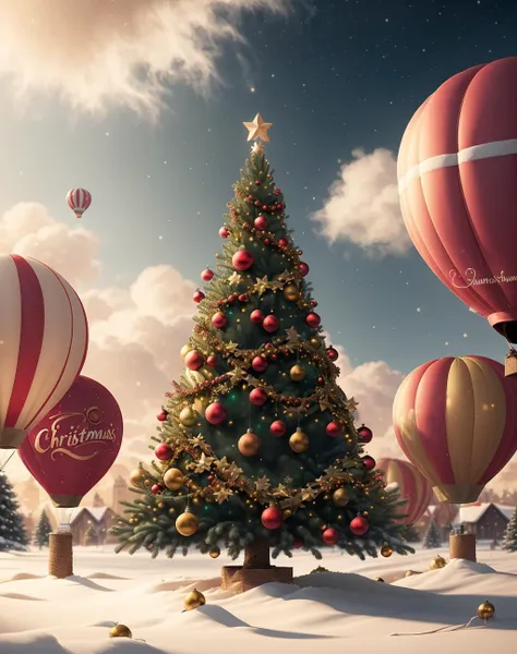 ethereal fantasy concept art of floating , balloons, closeup, cloud, perspective illustration by James Gilleard,,realistic <lora:quiron_Chritsmas_v1_lora:0.57> ChristmasQuiron style, Christmas, Christmas tree, Christmas decorations,  Christmas style, Christmas spirit, best quality, ultra detailed, 8k, mysterious,    . magnificent, celestial, ethereal, painterly, epic, majestic, magical, fantasy art, cover art, dreamy