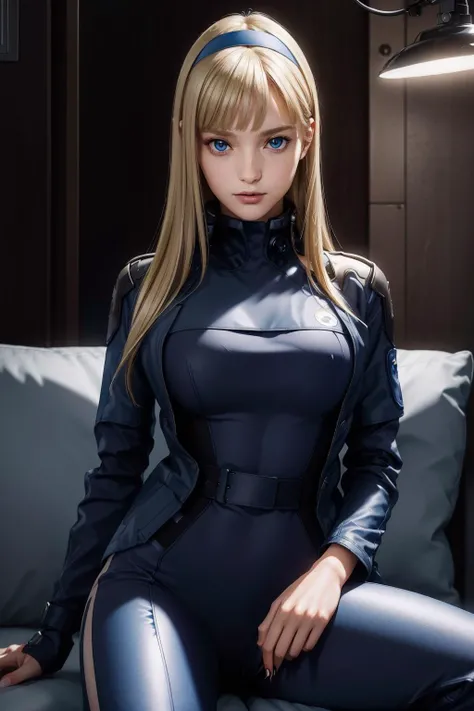 (Night:1.7), Cyberpunk_CityView, Before Window,
sitting at attention,sitting on couch,
Blue_uniform,Blue_jacket,long_sleeves,Blue_Long_pants,
<lora:Katrina_Peacecraft_GWFT-KK77-V1:0.6>,<lora:more_details:0.1>,
blonde hair,blue_eyes,bob cut, blue_hairband,very_long_hair,floating_hair,
1 girl, 20yo,mature female,Beautiful Finger,Beautiful long legs,Beautiful body,Beautiful Nose,Beautiful character design, perfect eyes, perfect face,
looking at viewer, (innocent_big_eyes:1.0),(expressionless:1.3),
NSFW,official art,extremely detailed CG unity 8k wallpaper, perfect lighting,Colorful, Bright_Front_face_Lighting,
(masterpiece:1.0),(best_quality:1.0), ultra high res,4K,ultra-detailed,
photography, 8K, HDR, highres, absurdres:1.2, Kodak portra 400, film grain, blurry background, bokeh:1.2, lens flare, (vibrant_color:1.2)
(Beautiful,large_Breasts:1.0), (beautiful_face:1.5),(narrow_waist),