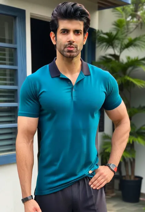 Ultra-detail, (highres:1.1), best quality, (masterpiece:1.3), sendhil ramamurthy a man <lora:Namik-Paul_Sendhil-Ramamurthy:1>, skinny muscled, modern haircut, dynamic posture, ((wearing police polo shirt)), dramatic angle, full-body from above looking away,