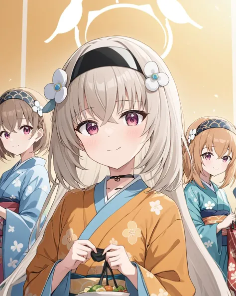 sakurako \(blue archive\), hair_flower, smile, braid, obi, festival, holding_bag, halo, closed_mouth, blue_kimono, solo_focus, food, looking_at_viewer, 3girls, floral_print, orange_kimono, kinchaku, bowl, black_hairband, long_sleeves, yellow_kimono, out_of_frame, choker, stuffed_animal, fish
<lora:sakurako_(blue_archive)_image854_2023-11-28-000015:1>halo. gorgeous,key visual, vibrant, studio anime,award-winning, professional, highly detailed,high budget, cinemascope