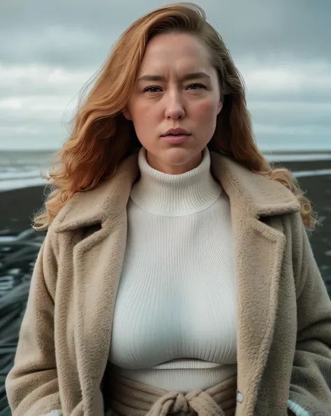 (raw:1.1) photo of (caramel blonde CH3P001:0.99), wearing a (long coat with high neck:1.1), RAW candid cinema, 16mm, color graded portra 400 film, remarkable color, ultra realistic, textured skin, remarkable detailed pupils, realistic dull skin noise, visible skin detail, skin fuzz, dry skin, shot with cinematic camera