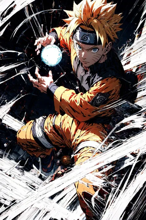 (best quality), (masterpiece),ultra-detailed,
1boy,
<lora:Naruto:0.8> uzumaki naruto,long sleeve,
<lora:Line_LoRA_white:0.9>, emphasis lines,motion lines,(swirling:1.2) ,
<lora:Kamehameha_V1-10:0.8> kamehameha, charging,energy ball, electricity, aura,
<lora:LowRa:0.3> ,