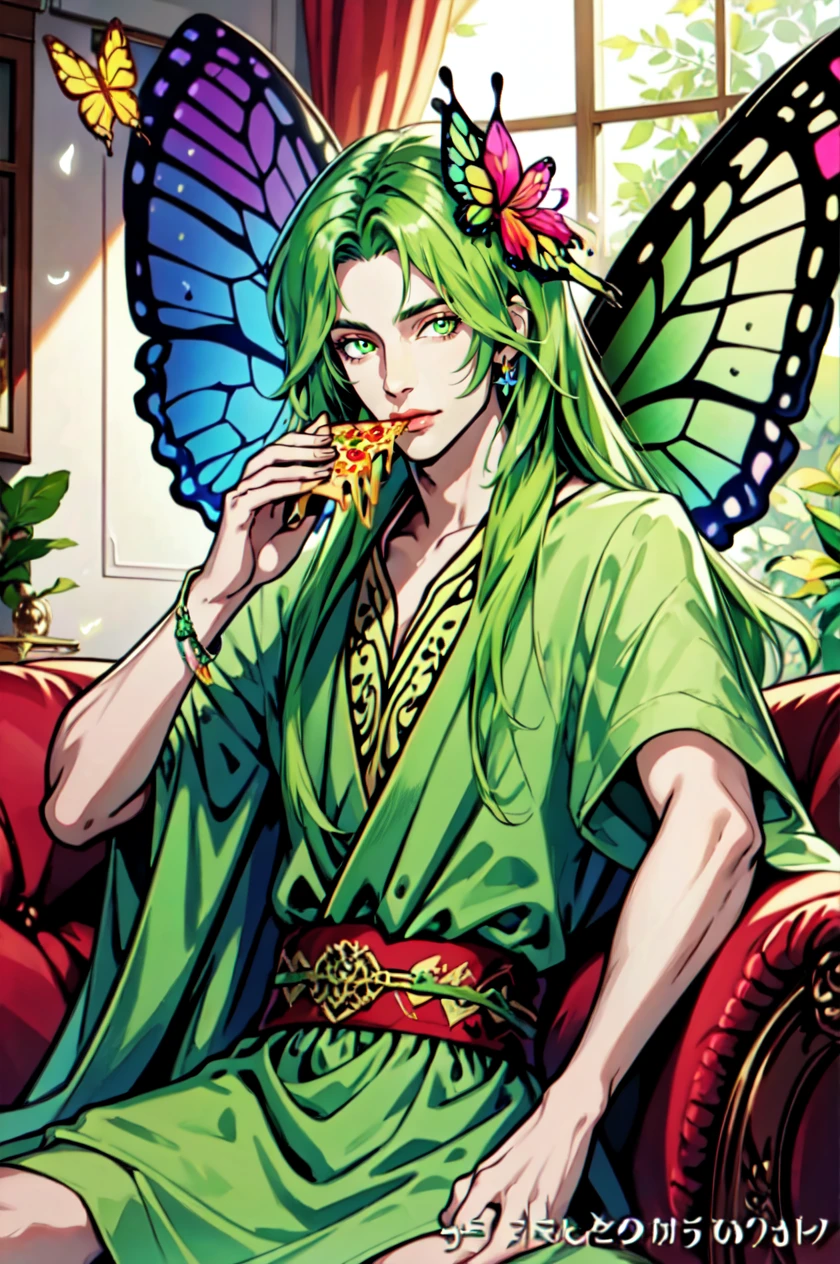 detailed face, detailed eyes, official art, Pizza-TV-Couch GenderlessFaeVibes