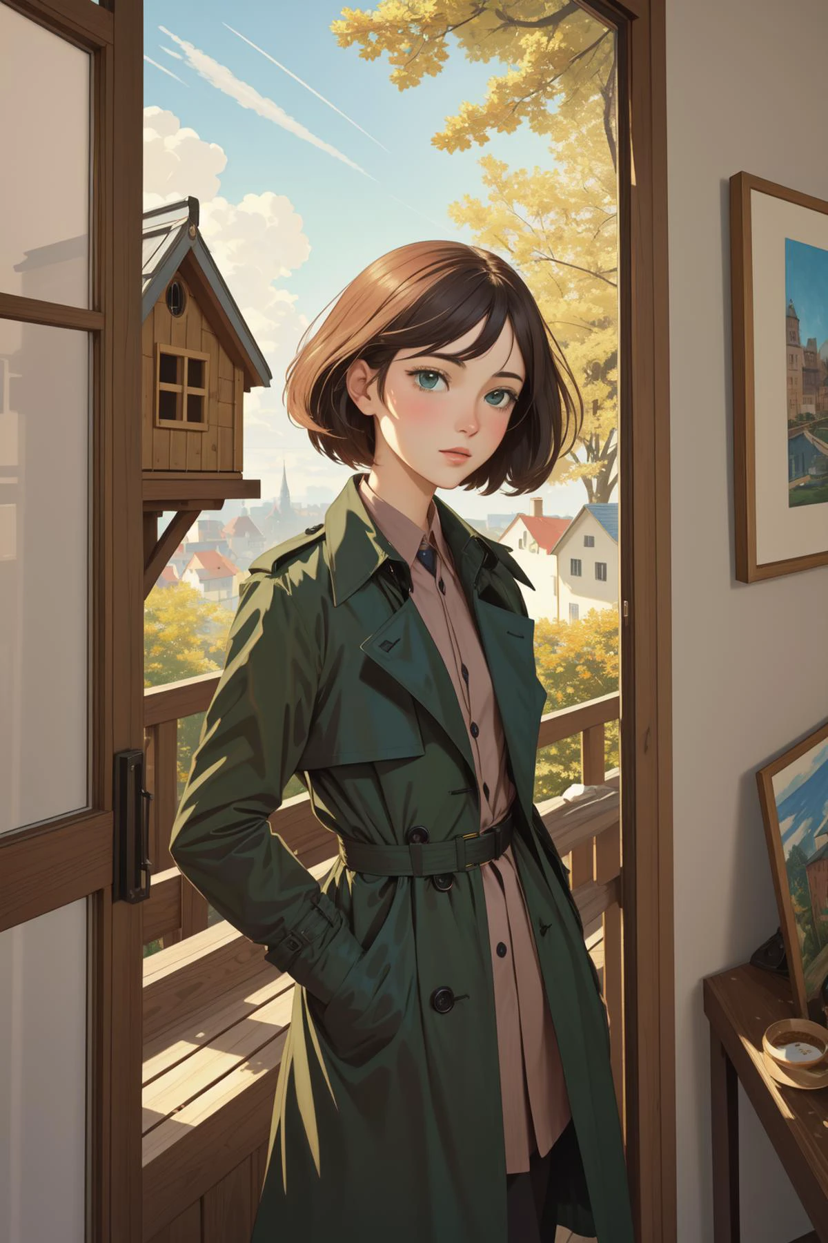 1girl, Albert Marquet, Mythpunk, Rule of Thirds, Edgar Maxence, Photorealism, Drawing, Misshapen Bold Burgundy and Forest Green ([Elvandar:Trench:3]:1.3) from inside of a Birdhouse, Antonio Donghi, Process Art, Decals, Gerard ter Borch, cyberdelic, Todd Hido, Bardcore, Vitrail, Antoine Verney-Carron, Mingei, Tim Lahan, Digital Art, sloppy strokes, Perry Rhodan, Tonalism, stylized, Samuel van Hoogstraten, Cubo-futurism, Impressionism, Farel Dalrymple, Gadgetpunk, Sopheap Pich, Normcore Art, StanisÅaw WyspiaÅski, Vaporwave Art, Paul Strand, Sots Art, Autochrome