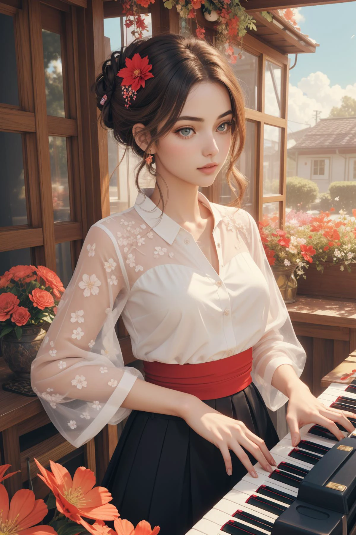 1girl, (whimsical art stylized by John Bauer:0.8) and (Alfred Hitchcock:1.1) , awardwinning Abstract, Rule of Thirds, POV shot of a Fresh Eclectic ([Millipede:Keyboard:4] Trailer trash:1.3) , in Crimson Navy and Coral garb tailored by Erdem Moralioglu with Sports complex ornaments, Hero pose, near Desperate Cat cafe, lush flower field and Stellar evolution in background, Winter, deep focus, detailed, masterpiece, Peaceful, Cryptidcore, Bloom light, Selective focus, Dichromatic, full of color, overly complex style, photolab, trending on CGSociety