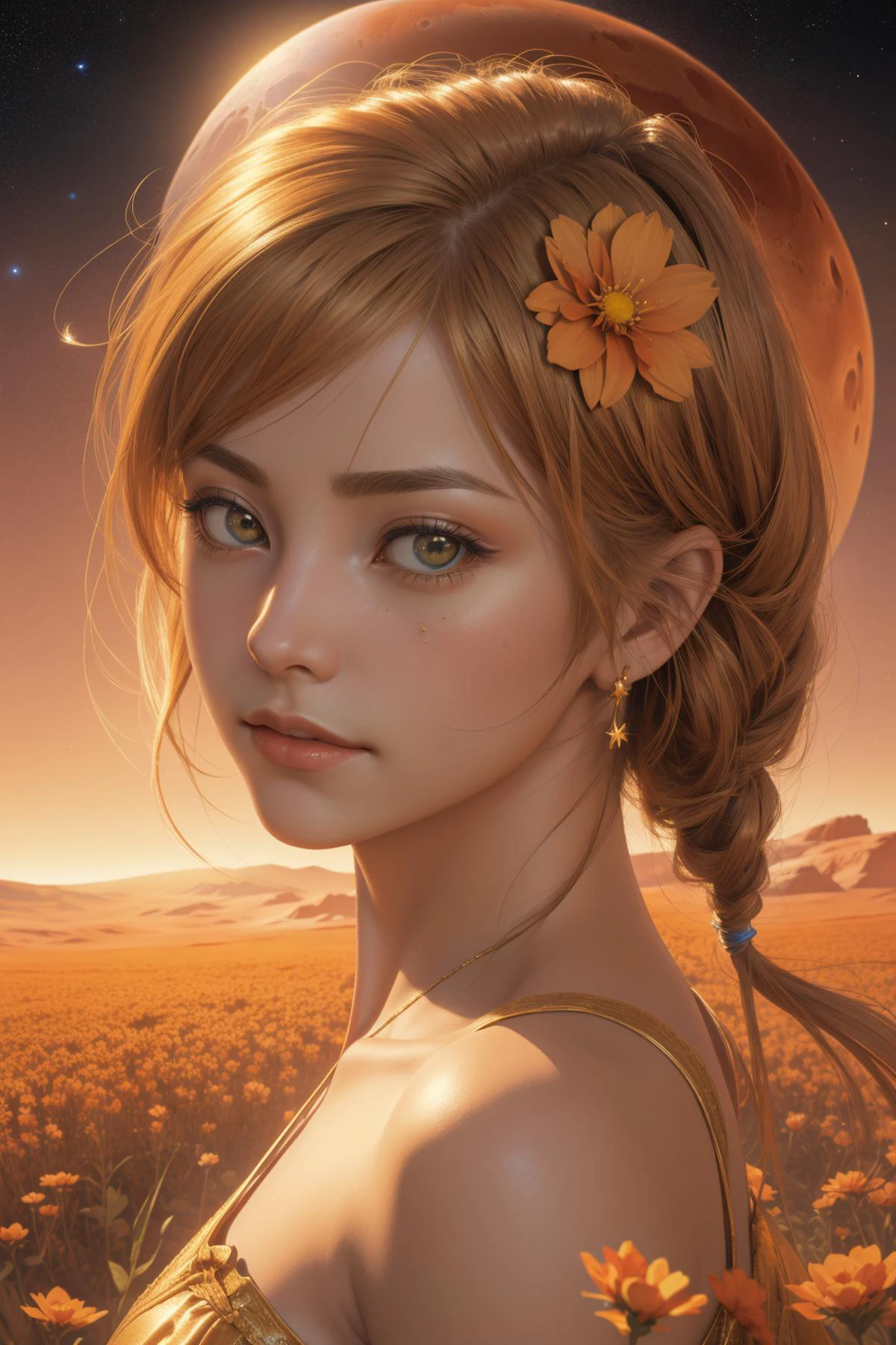 1girl, (portrait art by Salomon van Ruysdael:1.2) and (Jim Lee:0.7) , awardwinning 3D Rendering, exquisite, wide shot of a ([Cyclops:Planet Mars:5]:1.3) , the Cyclops is very Contemplative and Visionary, complex Sepia filter background, Inviting flower field and Canis Major constellation in background, Raining, shallow depth of field, Anime screencap, Horror, elegant, Psychobilly, Beige lighting, macro lens, Vibrant Color, expressive brush strokes, Golden ratio, Concept Art World, HDR