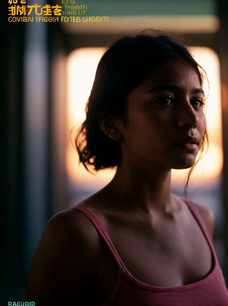 (found footage:1.3) | intelligent | she | Colombian girl | (shallow depth of field:0.5), cinestill 800, tungsten, Long exposure photo, (LUT:1.2) | (Magazine cover formatting:1.3)