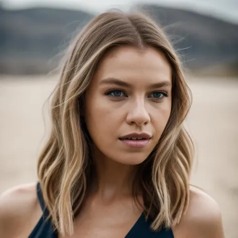 <lora:st3ll4m4x:1>, Realistic photo of a beautiful st3ll4m4x woman, 1girl, solo, long hair, looking at viewer, blue eyes, blonde hair, parted lips, teeth, grey background, lips, portrait, realistic, soft lighting, professional Photography, Photorealistic, detailed, RAW, analog, sharp focus, 8k, HD, DSLR, high quality, Fujifilm XT3, film grain, award winning, masterpiece