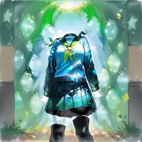invisible person, school uniform, <lora:xl_Invisible person:1>