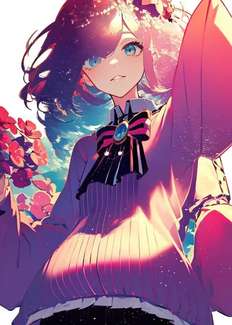 <lora:hair_with_scenery:1>starry sky,white background, <lora:SuzuharaLulu_1:1>, masterpiece,1girl,cute