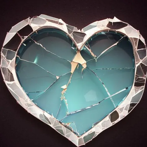 broken glass heart, no humans,  masterpiece,best quality <lora:Copax_StyleMix_5_Heart:1>